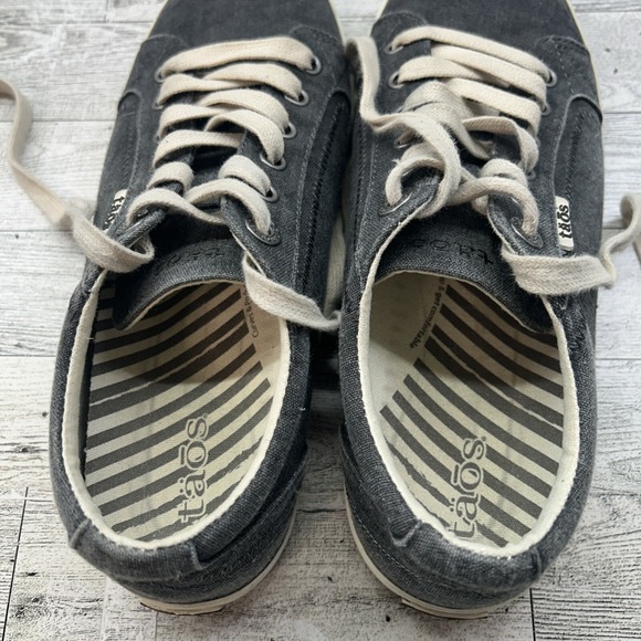 TAOS Star Canvas Sneakers Casual Comfort Lace-Up Fashion Shoes Gray US 9 - Picture 10 of 12